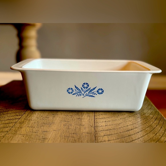 Vintage Corning Ware Cornflower Blue Bread Pan, Meatloaf Pan